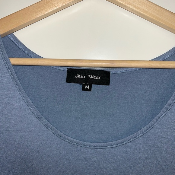 Mia Wear Light Blue Sleeveless Maxi Dress. Size Medium. - Picture 2 of 4